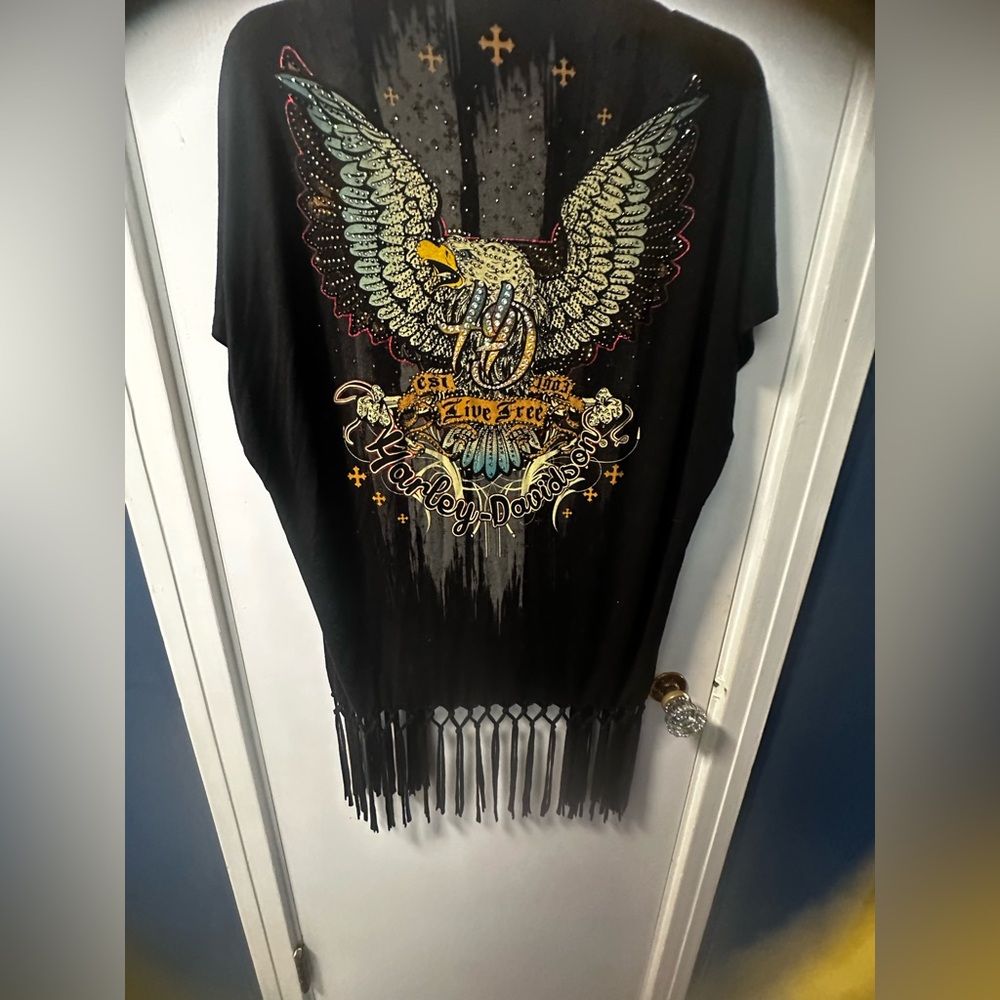 Harley-Davidson Black Fringe vest